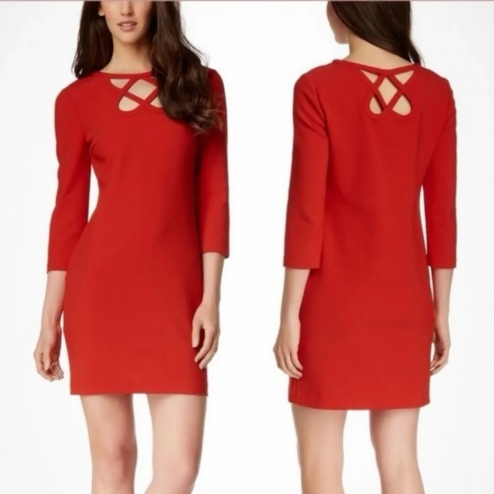 DIANE VON FURSTANBURG DVF Poppy Red Carmen Cutout Mini - Picture 4 of 12